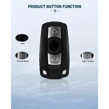 ECCPP fit for Uncut 315MHz Keyless Entry Remote Ignition Key Fob BMW Series KR55WK49127 KR55WK49123 (Pack of 2)