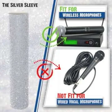 RhymKawa Sparkly Sleeve Bundle for Handheld Microphones