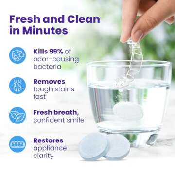 Retainer Brite Tablets for Cleaner Retainers and Dental Appliances - 96 Count