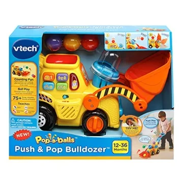 VTech Interactive Push & Pop Bulldozer for Toddlers