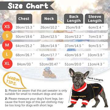 FUAMEY Dog Pullover Sweatshirt，Dog Winter Sweaters Warm Dog Clothes Dog Vest Thick Puppy Pullover ...