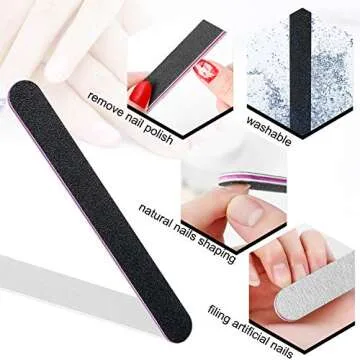 12PCS Professional Nail Files Set for Perfect Nail Care