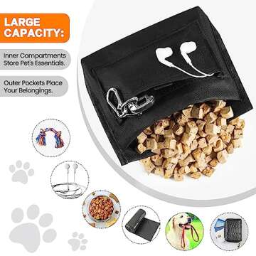 Wellbro Dog Treat Pouch with Spring Hinge for Easy Rewards