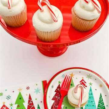 11" Red Plastic Cake Stand for Weddings and Parties