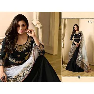 Elegant Black Georgette Anarkali Gown for Women