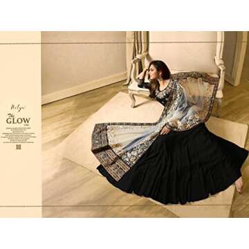 Elegant Black Georgette Anarkali Gown for Women