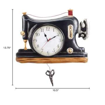 Fox Valley Traders Vintage Pendulum Sewing Clock