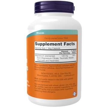 NOW Foods Supplements, Magnesium Transporters with 5 Forms of Magnesium for Optimal Bioavailability,...