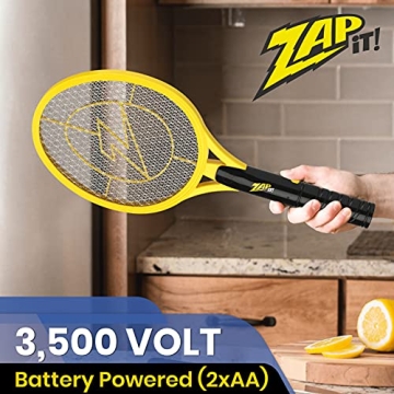 ZAP IT! Electric Fly Swatter - Powerful Bug Zapper Racket