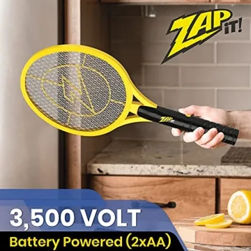 ZAP IT! Electric Fly Swatter - Powerful Bug Zapper Racket