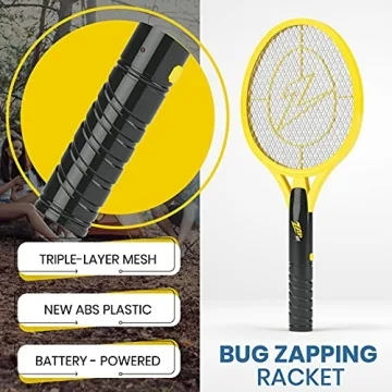 ZAP IT! Electric Fly Swatter - Powerful Bug Zapper Racket