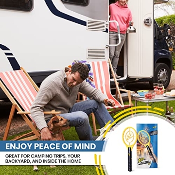 ZAP IT! Electric Fly Swatter - Powerful Bug Zapper Racket