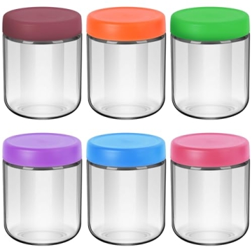 EONJOE 16oz Glass Jars for Overnight Oats Snacks Salad Yogurt Pudding Cereal Candy Storage Container...