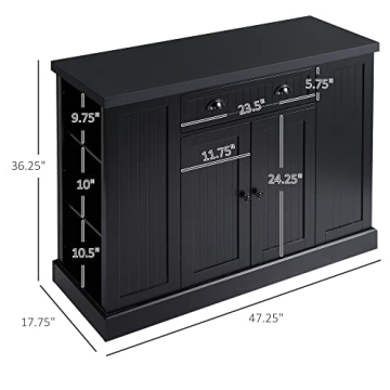 Elegant HOMCOM Kitchen Island with Ample Storage Options