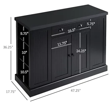 Elegant HOMCOM Kitchen Island with Ample Storage Options