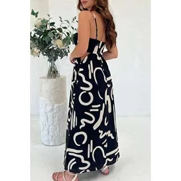 KMOLY Summer Spaghetti Strap Dress for Stylish Women