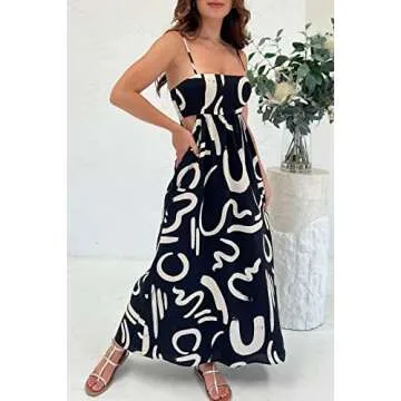 KMOLY Summer Spaghetti Strap Dress for Stylish Women