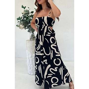 KMOLY Summer Spaghetti Strap Dress for Stylish Women