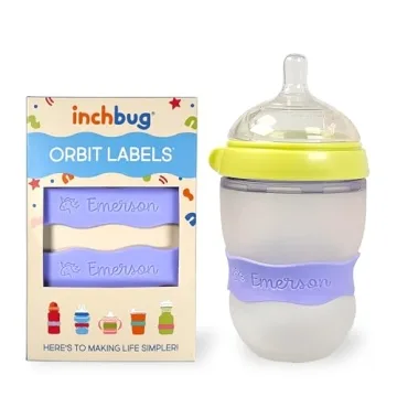 InchBug Orbit Labels - Reusable Silicone Bottle Bands for Kids