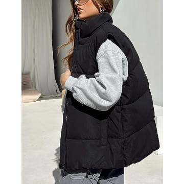 APAFES Women Winter Oversized Puffer Vest in Multiple Colors