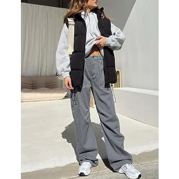 APAFES Women Winter Oversized Puffer Vest in Multiple Colors