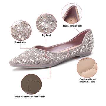 Stylish Women's Rhinestone Flats for Any Occasion