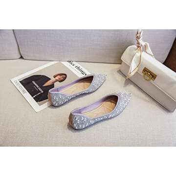 Stylish Women's Rhinestone Flats for Any Occasion