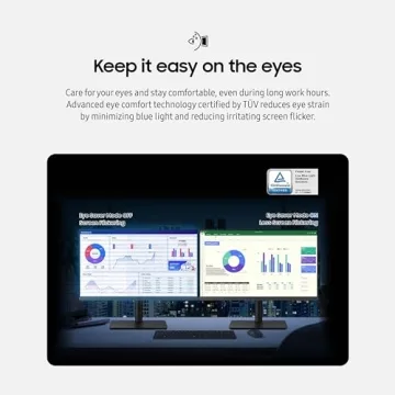 SAMSUNG 24-Inch S43GC Series Business Essential Computer Monitor, IPS Panel, Height Adjustable Stand, Triple Input, New DisplayPort, 100Hz, AMD FreeSync, Advanced Eye Care LS24C432GANXZA, 2024