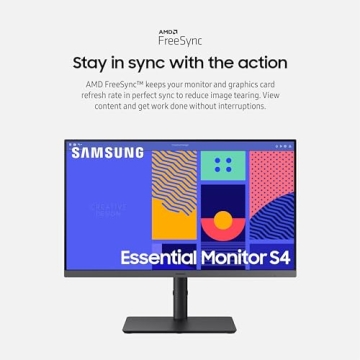 SAMSUNG 24-Inch S43GC Series Business Essential Computer Monitor, IPS Panel, Height Adjustable Stand, Triple Input, New DisplayPort, 100Hz, AMD FreeSync, Advanced Eye Care LS24C432GANXZA, 2024