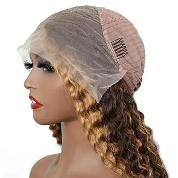 ISEE Hair Deep Wave Transparent Lace Front Wig for Women