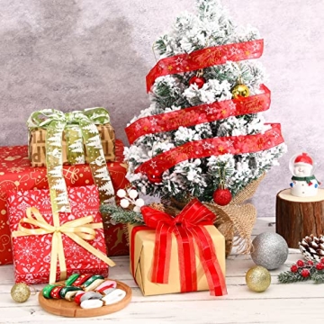 SANNIX 20 Pieces Christmas Ribbons for Crafting and Wrapping