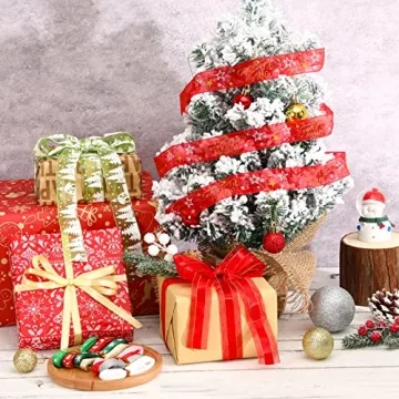 SANNIX 20 Pieces Christmas Ribbons for Crafting and Wrapping