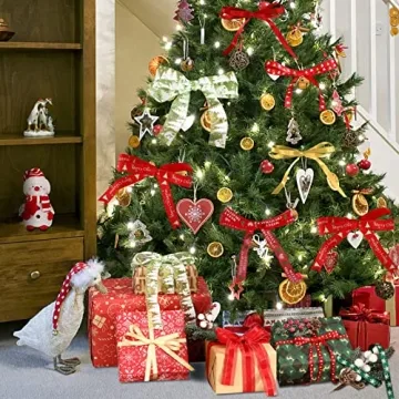 SANNIX 20 Pieces Christmas Ribbons for Crafting and Wrapping