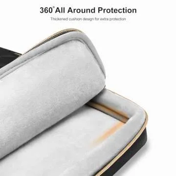 MOSISO 360 Protective Laptop Shoulder Bag,13-13.3 inch Computer Bag Compatible with MacBook Pro 14, HP, Dell, Asus Notebook,Messenger Briefcase with Front Quilted Raised Horizontal Pockets, Black