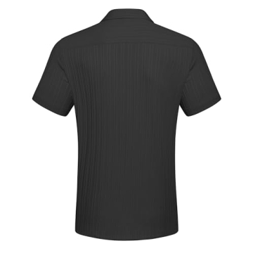 Men's Casual Linen Short Sleeve Shirts for Summer