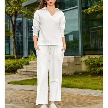 SeeLuNa Women's Lounge Set - Comfortable V Neck Outfit