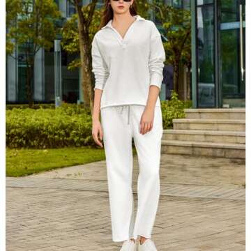 SeeLuNa Women's Lounge Set - Comfortable V Neck Outfit