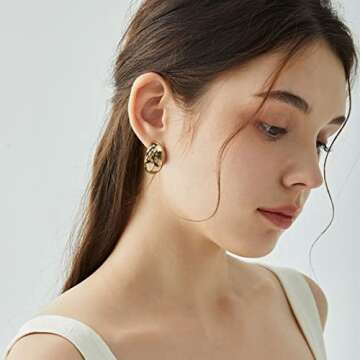 Elegant NEPULOY Big Statement Drop Earrings for Women