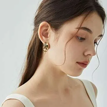 Elegant NEPULOY Big Statement Drop Earrings for Women