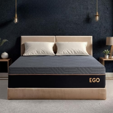 EGOHOME 12" Queen Mattress with Copper Gel Cooling
