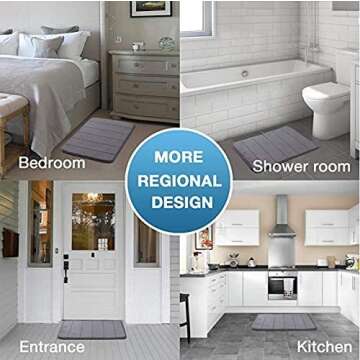 pop-belief Non Slip Kitchen Mat Marble Art Fantastic Iridescent Colors Natural Throw Cushioned Carpet Floor Rugs Decor for Bath Living Room Office Front Door Sink, 47“x 17.5