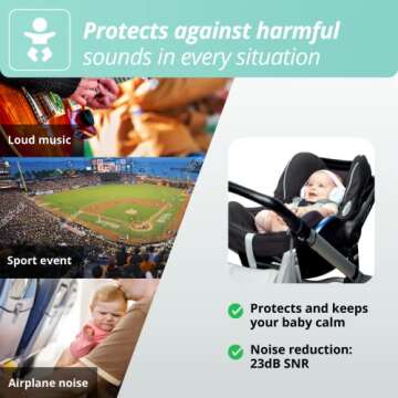 Alpine Muffy Baby Earmuffs - Safe Hearing Protection for Infants