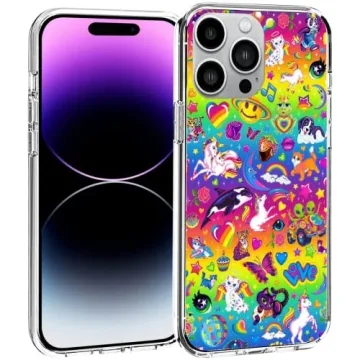 ACHETE Phone Case Pattern Pc Vomit Waterproof Lisa Scratch Frank Cute Rainbow TPU Y2k Accessories Co...