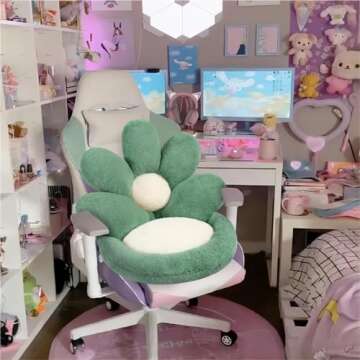 Ditucu Flower Shape Chair Pillow Cute Seat Cushion 21 inch Comfy Lazy Sofa Floor Pillows Dorm Seatin...