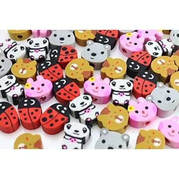 DLOnline Assorted Adorable Collection Pencil Top Erasers,Eraser Caps Style for Our Kids Gift (Pattern Random 50 Pcs