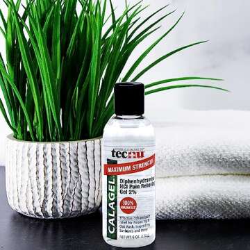 Tecnu Calagel Anti-Itch Gel, Maximum Strength Itch Relief for Rashes, Bug Bites, Stings and Minor Burn Relief, 6 oz