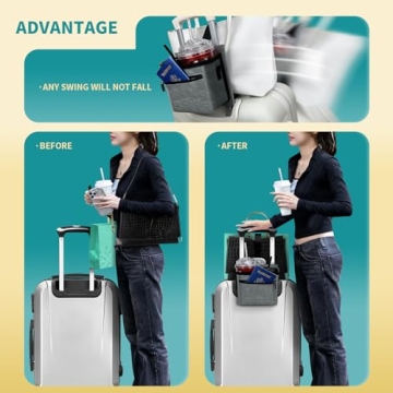 Tuegher Travel Luggage Cup Holder for Hands-Free Comfort