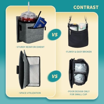 Tuegher Travel Luggage Cup Holder for Hands-Free Comfort