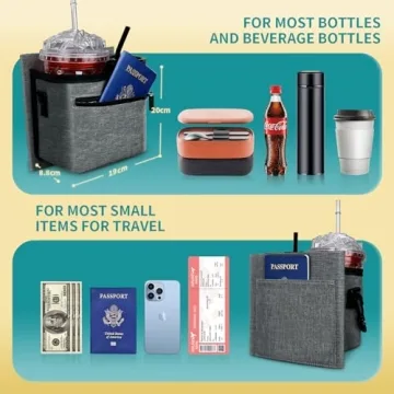 Tuegher Travel Luggage Cup Holder for Hands-Free Comfort