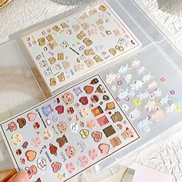 Gorvalin Nail Sticker Storage Book for Organized Art